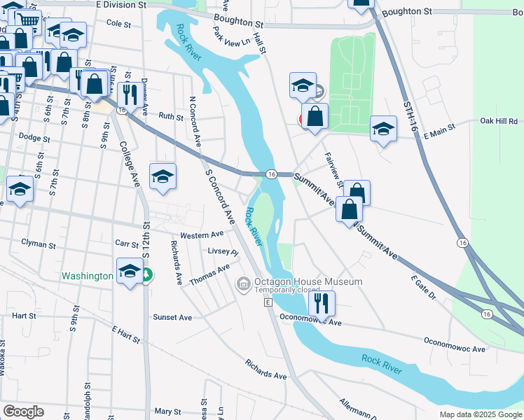map of restaurants, bars, coffee shops, grocery stores, and more near 101 Tivoli Drive in Watertown