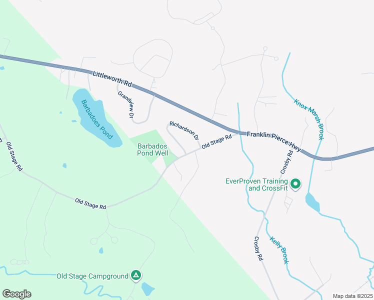 map of restaurants, bars, coffee shops, grocery stores, and more near 15 Old Stage Road in Dover