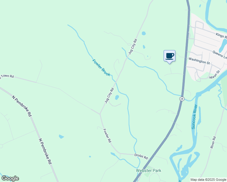 map of restaurants, bars, coffee shops, grocery stores, and more near 225 Jug City Road in Epsom