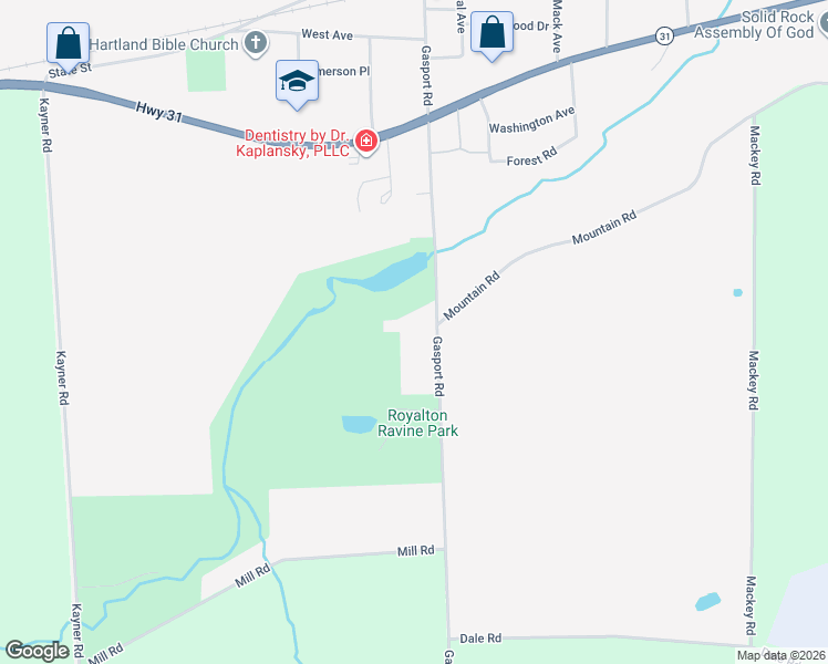 map of restaurants, bars, coffee shops, grocery stores, and more near 4648 Gasport Road in Gasport