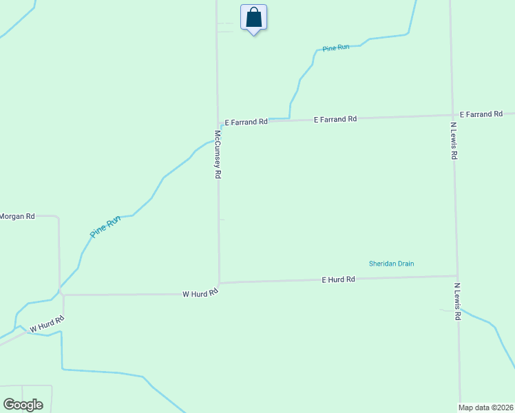 map of restaurants, bars, coffee shops, grocery stores, and more near 12402 McCumsey Road in Clio