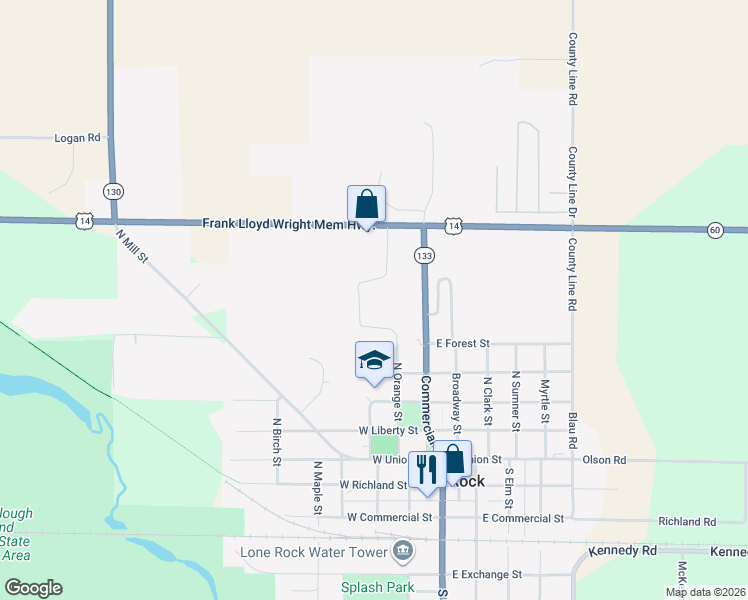 map of restaurants, bars, coffee shops, grocery stores, and more near 200 Buck Run Road in Lone Rock
