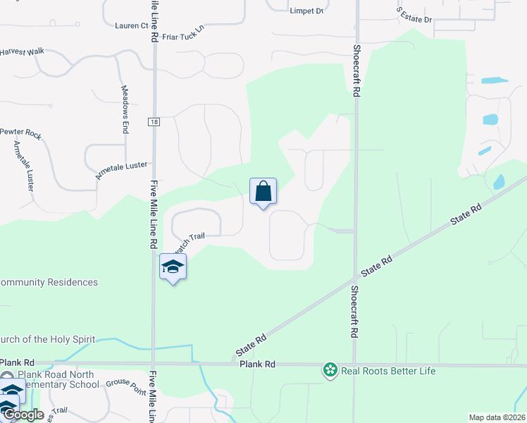 map of restaurants, bars, coffee shops, grocery stores, and more near 38 Ashbrook Circle in Webster