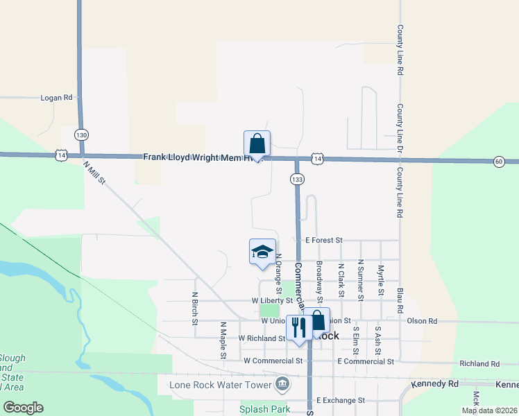 map of restaurants, bars, coffee shops, grocery stores, and more near 200 Buck Run Road in Lone Rock