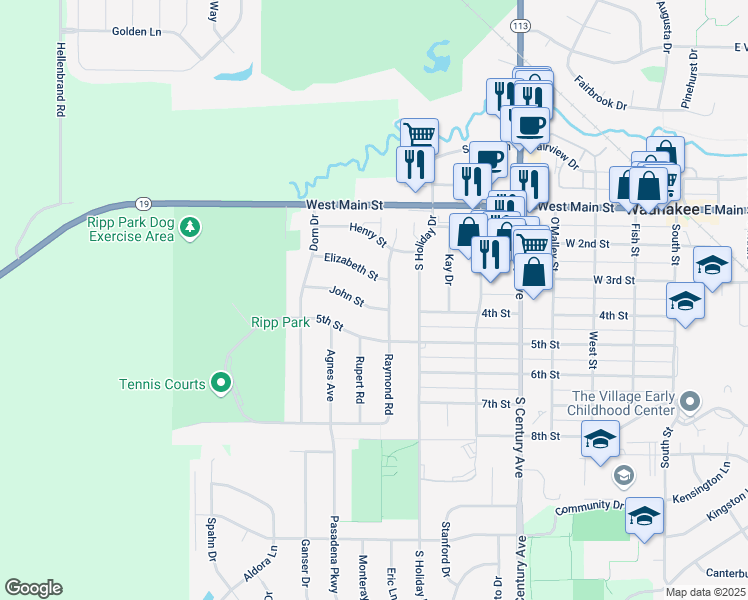 map of restaurants, bars, coffee shops, grocery stores, and more near 309 Raymond Road in Waunakee