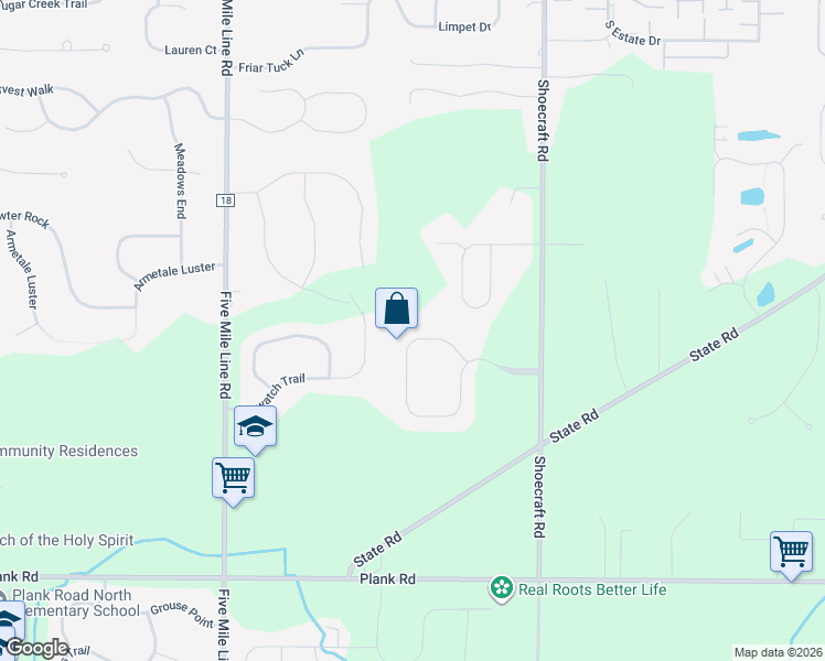 map of restaurants, bars, coffee shops, grocery stores, and more near 38 Ashbrook Cir in Webster