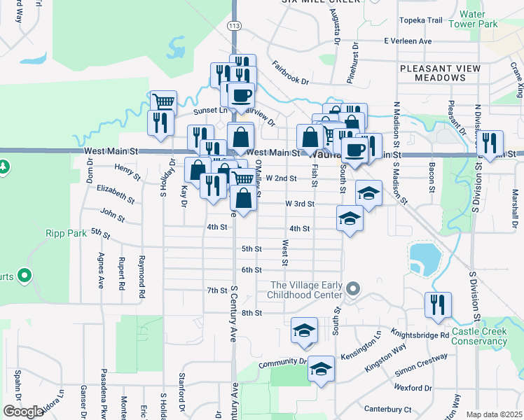 map of restaurants, bars, coffee shops, grocery stores, and more near 310 West 3rd Street in Waunakee