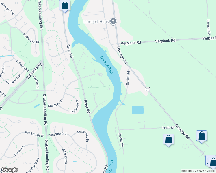 map of restaurants, bars, coffee shops, grocery stores, and more near 3640 Melvin Drive South in Onondaga County