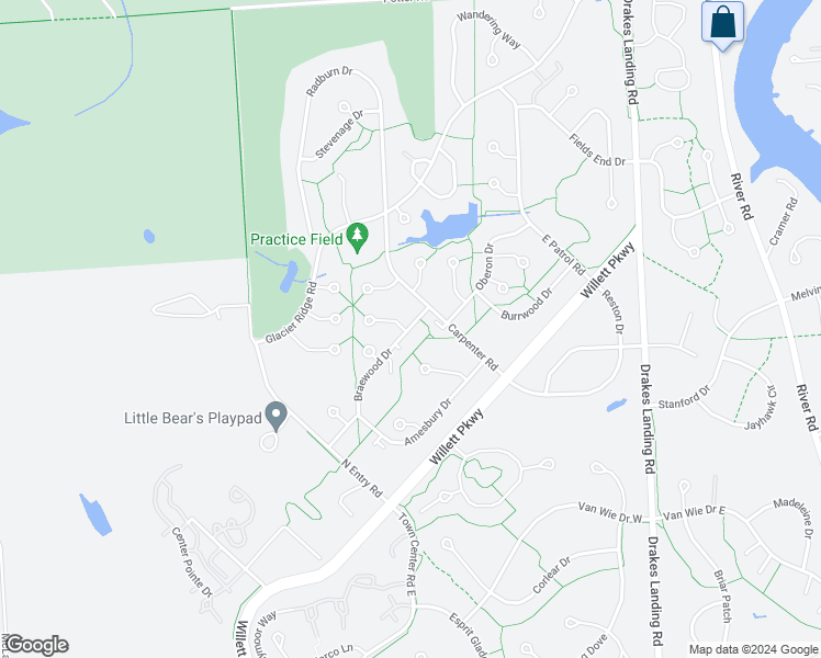 map of restaurants, bars, coffee shops, grocery stores, and more near 8666 Braewood Drive in Onondaga County