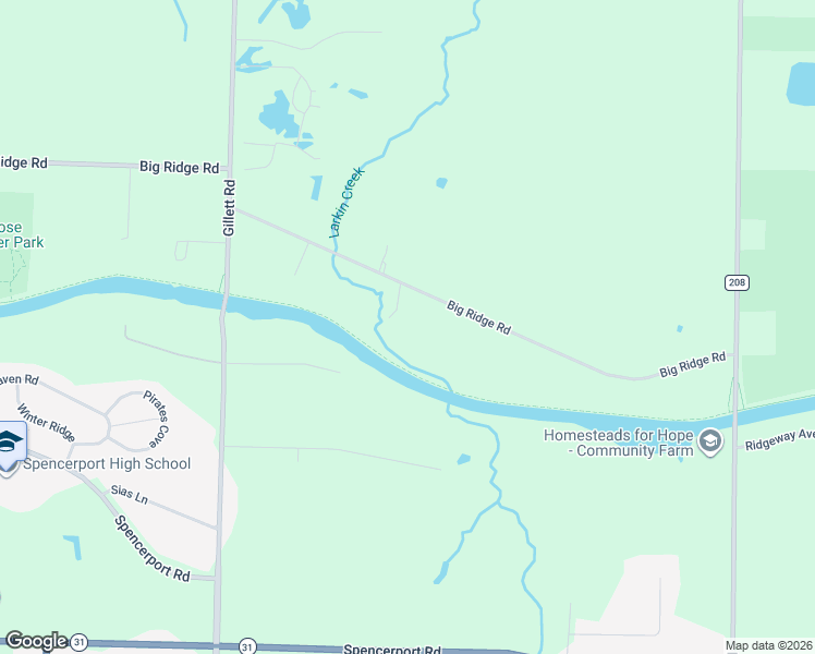 map of restaurants, bars, coffee shops, grocery stores, and more near 3326 Big Ridge Road in Spencerport