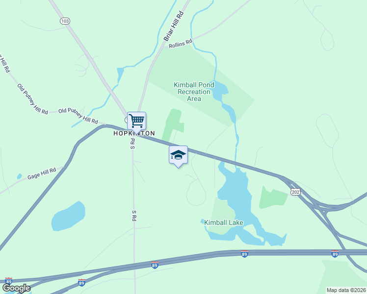 map of restaurants, bars, coffee shops, grocery stores, and more near 257 New Hampshire 9 in Hopkinton