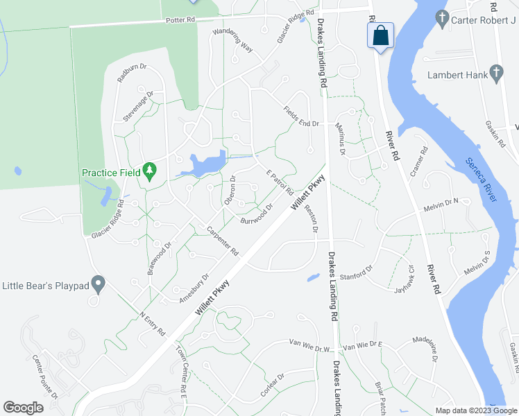 map of restaurants, bars, coffee shops, grocery stores, and more near 3159 Burrwood Drive in Baldwinsville