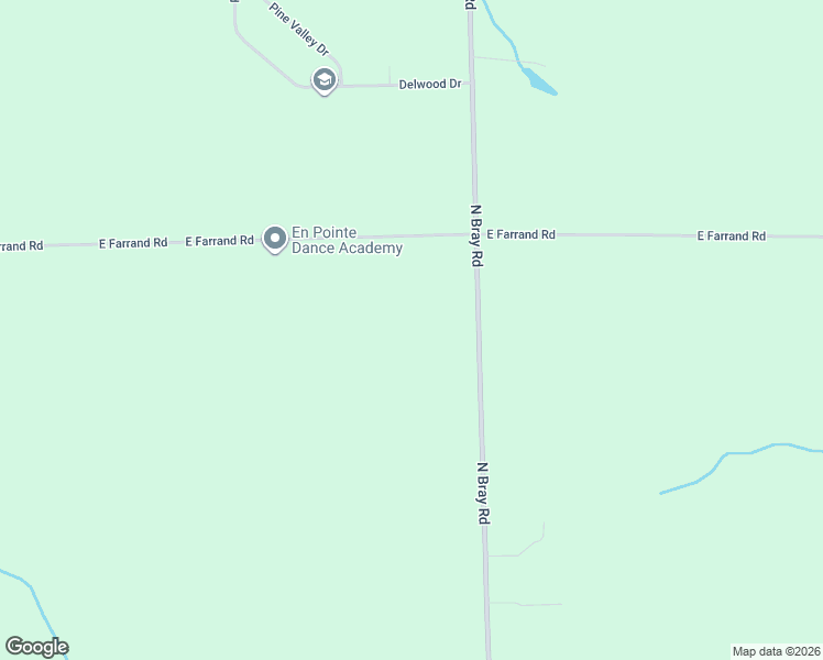 map of restaurants, bars, coffee shops, grocery stores, and more near 12407 North Bray Road in Clio