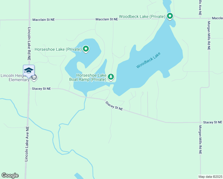 map of restaurants, bars, coffee shops, grocery stores, and more near 13301 Lynn Drive Northeast in Greenville
