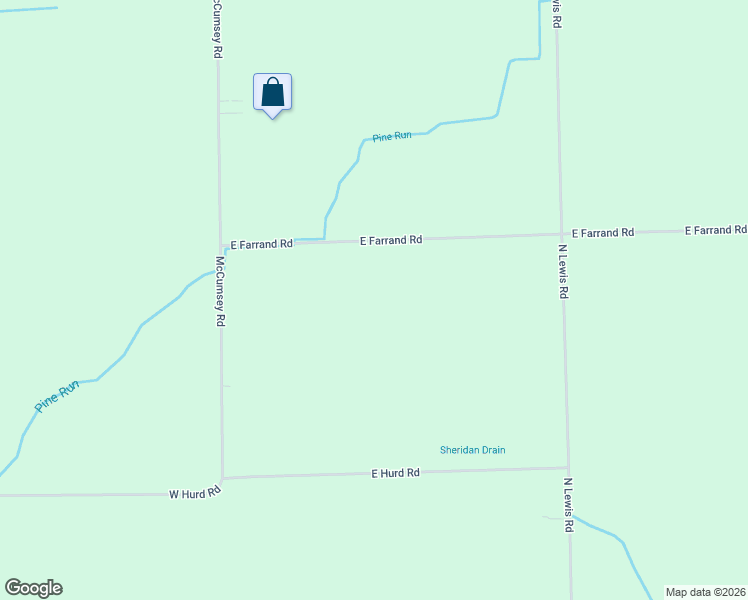 map of restaurants, bars, coffee shops, grocery stores, and more near 1162 East Farrand Road in Clio