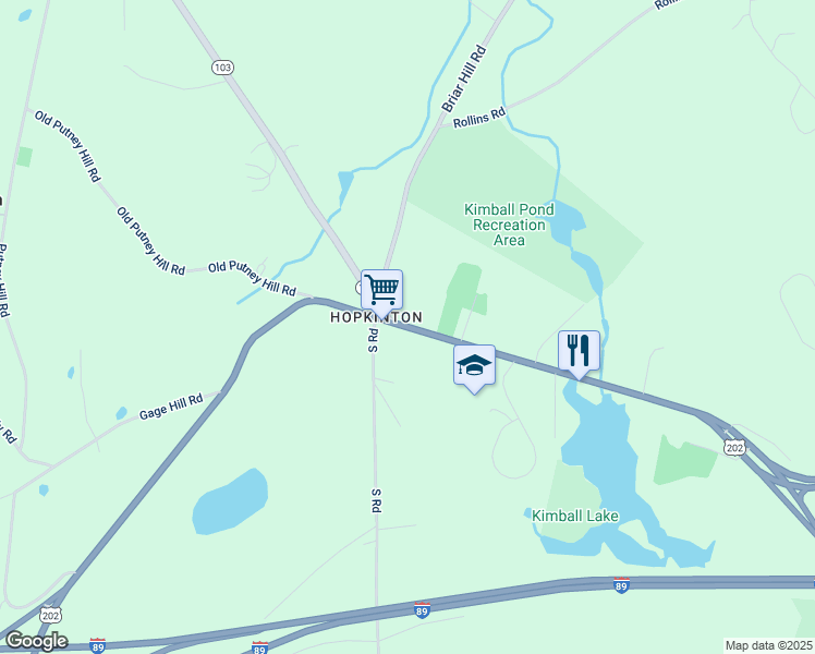 map of restaurants, bars, coffee shops, grocery stores, and more near 353 Main Street in Hopkinton