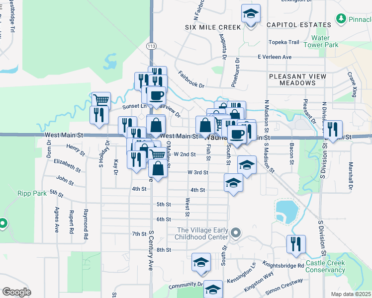 map of restaurants, bars, coffee shops, grocery stores, and more near 157 West Street in Waunakee