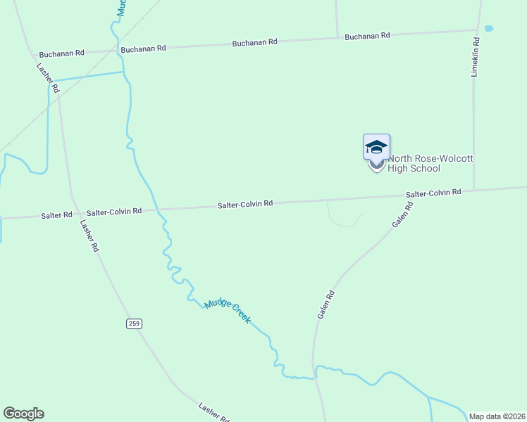 map of restaurants, bars, coffee shops, grocery stores, and more near 11468 Salter-Colvin Road in Wolcott