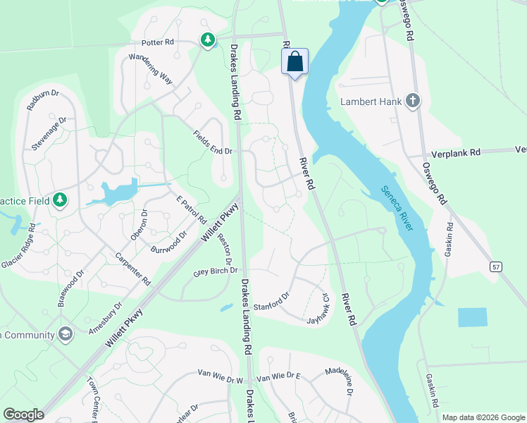 map of restaurants, bars, coffee shops, grocery stores, and more near 8754 Tallwood Ridge in Baldwinsville