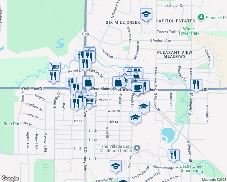 map of restaurants, bars, coffee shops, grocery stores, and more near 504 Moravian Valley Road in Waunakee