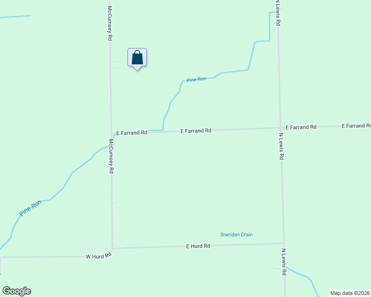 map of restaurants, bars, coffee shops, grocery stores, and more near 1162 East Farrand Road in Clio