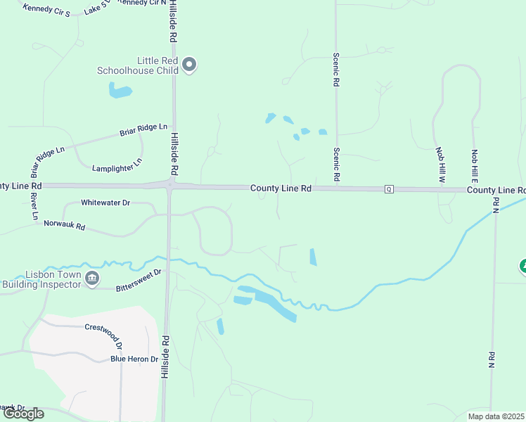 map of restaurants, bars, coffee shops, grocery stores, and more near N95W24749 County Road Q in Colgate