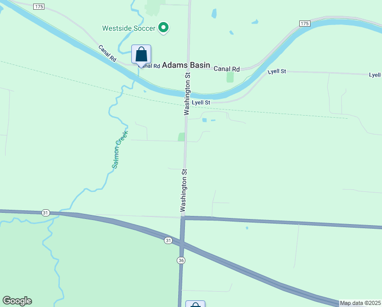 map of restaurants, bars, coffee shops, grocery stores, and more near 496 Washington St in Spencerport