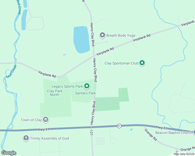map of restaurants, bars, coffee shops, grocery stores, and more near 8714 Henry Clay Boulevard in Clay