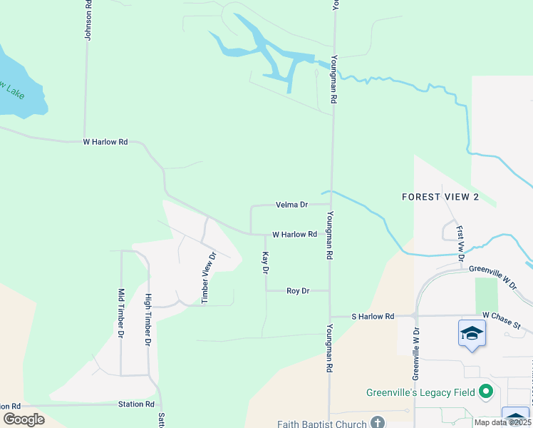 map of restaurants, bars, coffee shops, grocery stores, and more near 10669 Velma Drive in Greenville