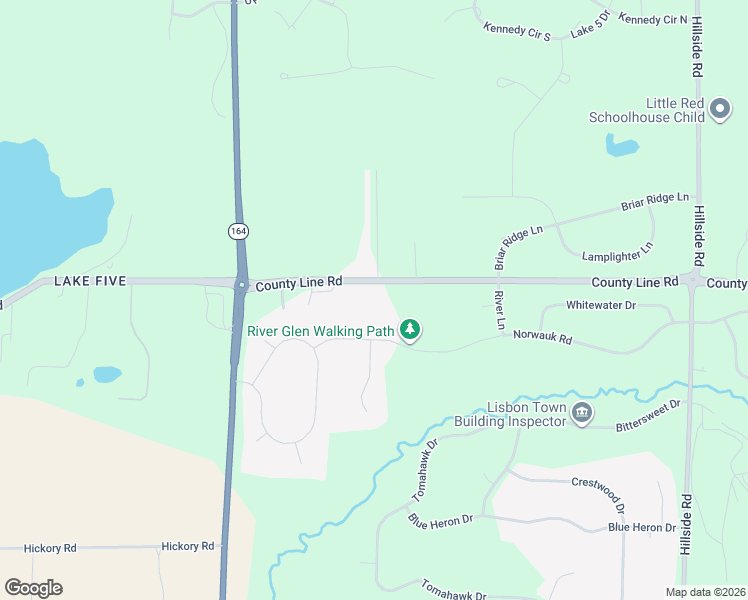 map of restaurants, bars, coffee shops, grocery stores, and more near N95W25693 County Road Q in Colgate