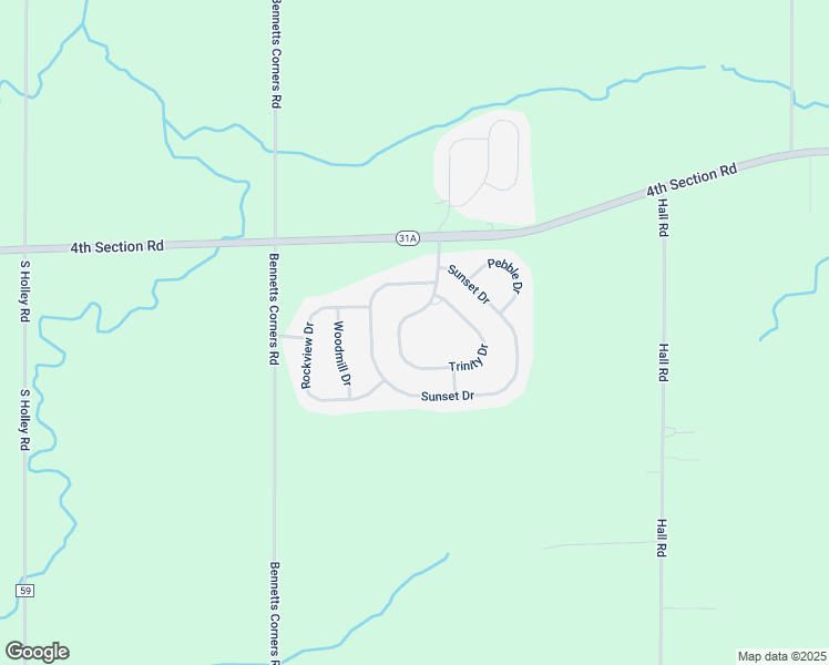map of restaurants, bars, coffee shops, grocery stores, and more near 122 Trinity Drive in Orleans County