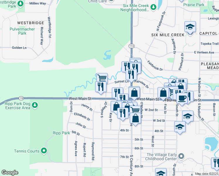 map of restaurants, bars, coffee shops, grocery stores, and more near 606 Reeve Drive in Waunakee