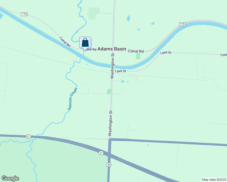 map of restaurants, bars, coffee shops, grocery stores, and more near 496 Washington Street in Spencerport