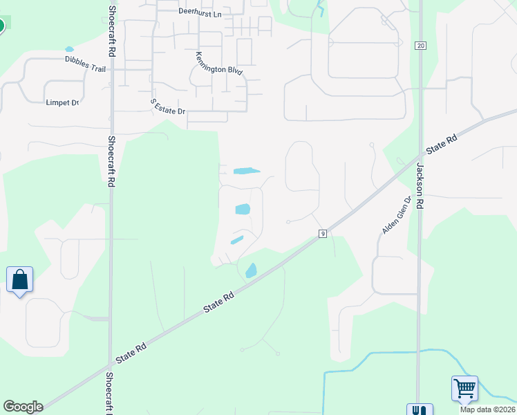map of restaurants, bars, coffee shops, grocery stores, and more near 189 Maryview Drive in Webster
