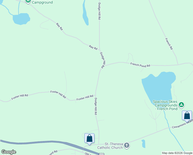 map of restaurants, bars, coffee shops, grocery stores, and more near 322 Dodge Hill Road in Henniker