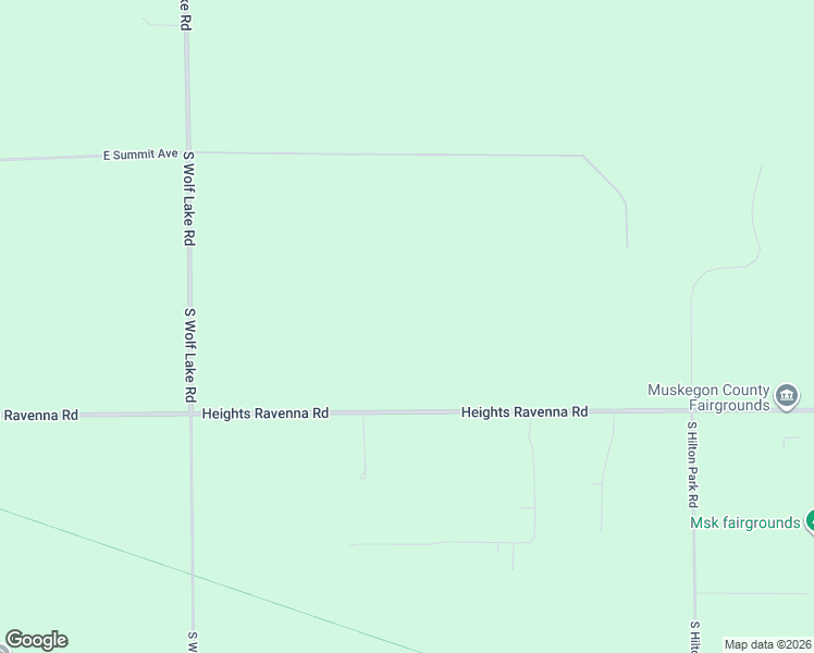 map of restaurants, bars, coffee shops, grocery stores, and more near 5928 Heights Ravenna Road in Muskegon County