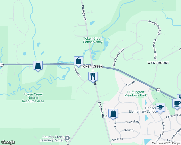 map of restaurants, bars, coffee shops, grocery stores, and more near in Dane County