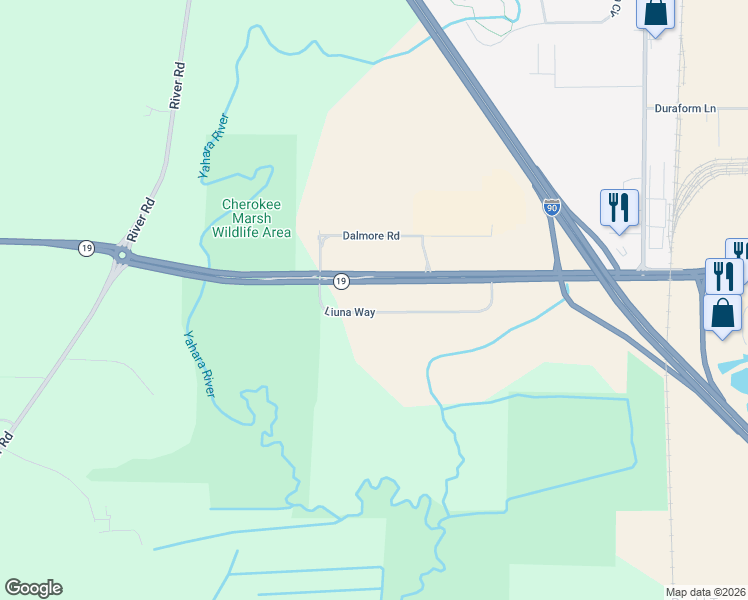 map of restaurants, bars, coffee shops, grocery stores, and more near 4683 Wisconsin 19 in DeForest