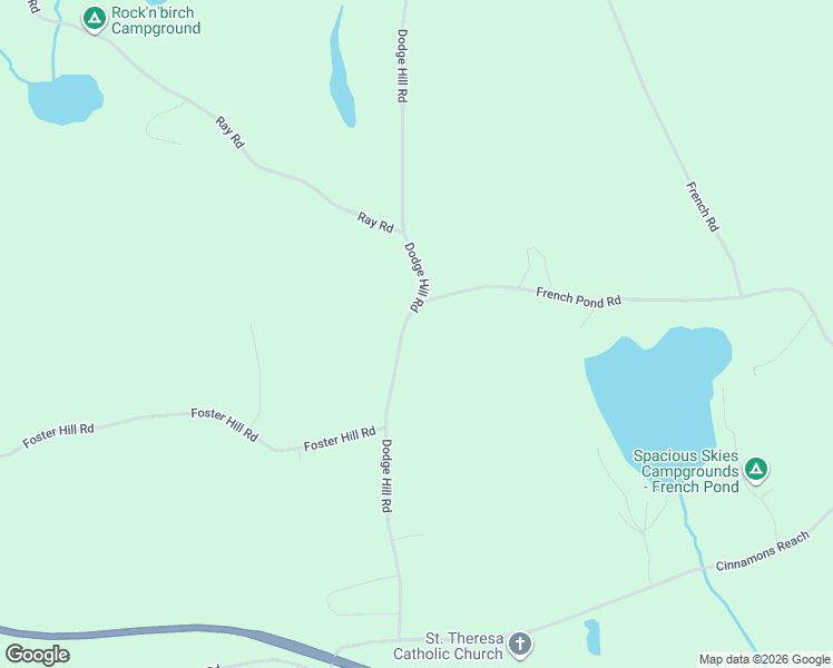 map of restaurants, bars, coffee shops, grocery stores, and more near 322 Dodge Hill Road in Henniker