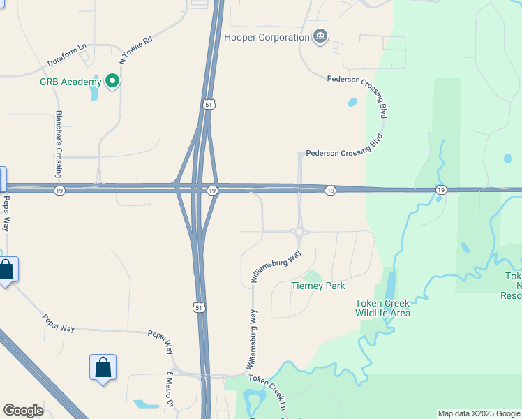map of restaurants, bars, coffee shops, grocery stores, and more near 4160 Savannah Drive in DeForest