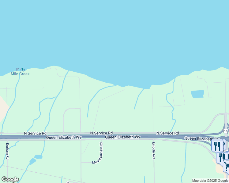 map of restaurants, bars, coffee shops, grocery stores, and more near 4916 Thirty Road North in Lincoln