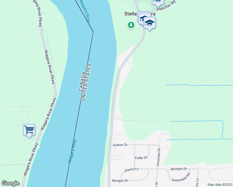 map of restaurants, bars, coffee shops, grocery stores, and more near 4545 Lower River Road in Lewiston