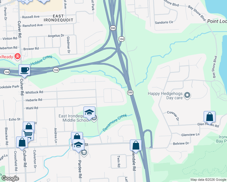 map of restaurants, bars, coffee shops, grocery stores, and more near 206 Kennedy Cir in Rochester