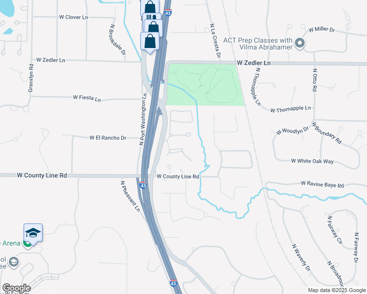 map of restaurants, bars, coffee shops, grocery stores, and more near 937 Heritage Court in Mequon
