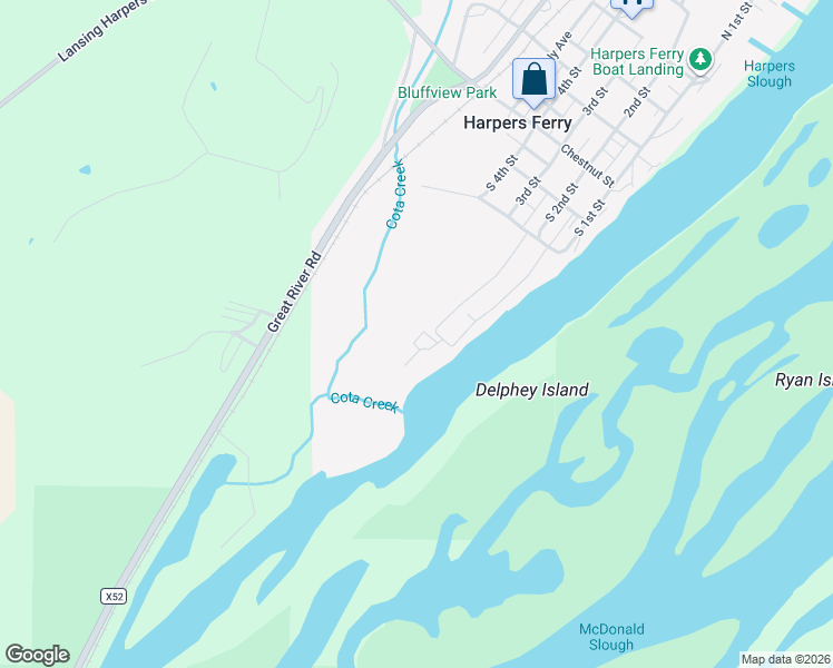 map of restaurants, bars, coffee shops, grocery stores, and more near 542 Sandy Point Road in Harpers Ferry
