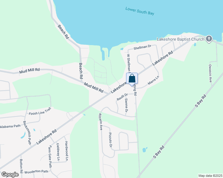 map of restaurants, bars, coffee shops, grocery stores, and more near 6477 Lakeshore Road in Cicero