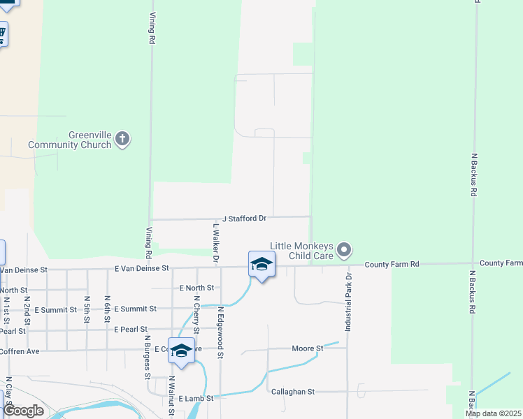 map of restaurants, bars, coffee shops, grocery stores, and more near 1 Dicastal Drive in Greenville
