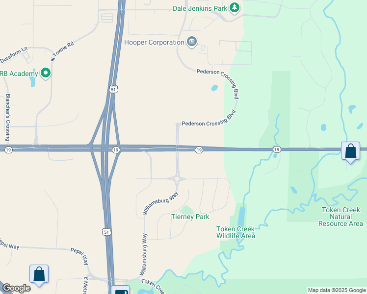 map of restaurants, bars, coffee shops, grocery stores, and more near 4168 Wisconsin 19 in DeForest