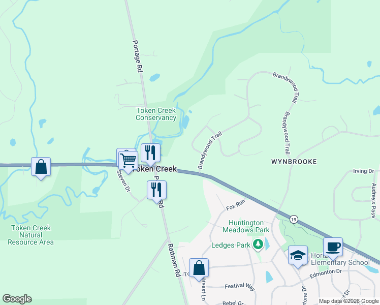 map of restaurants, bars, coffee shops, grocery stores, and more near 6351 Grossepark Road in Sun Prairie