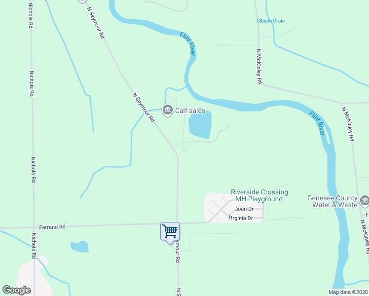map of restaurants, bars, coffee shops, grocery stores, and more near 13164 Seymour Road in Montrose